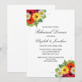 カントリー・デイジー・リハーサル・ディナー 招待状 (正面/裏面)