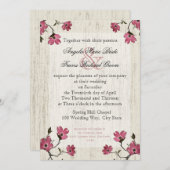 カントリー・ドグ結婚ウッド 招待状 (正面/裏面)