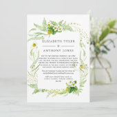 カントリー ナチュラル グリーン ウェディング 減少 ゲストリスト 案内状 (スタンド正面)