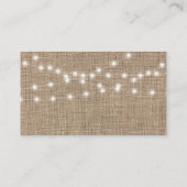 カントリー・バーラップひまわり結婚の花のウェブサイトRSVP エンクロージャーカード (裏面)