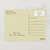 カントリー・バーラップ・メイソン結婚・ジャー・サンキュー ポストカード (裏面)