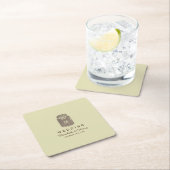 カントリー・バーラップ・メイソン結婚・ジャー スクエアペーパーコースター (インサイチュ)