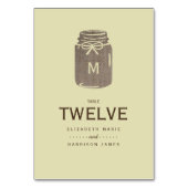 カントリー・バーラップ・メイソン結婚・ジャー テーブルナンバー (裏面)