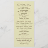 カントリー・バーラップ・メイソン結婚・ジャー プログラム (裏面)