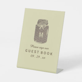 カントリー・バーラップ・メイソン結婚・ジャー 台座サイン