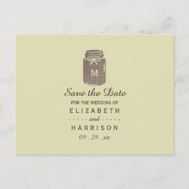 カントリー・バーラップ・メイソン結婚・ジャー 案内ポストカード