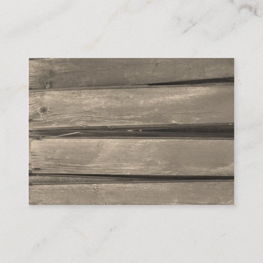 カントリー・バーンウッドウェディングRSVPレスポンスカード エンクロージャーカード (裏面)