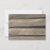 カントリー・バーンウッドウェディングRSVPレスポンスカード 出欠カード (裏面)