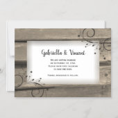 カントリー・バーンウッド花の結婚式の日付を保存 マグネット招待状 (正面)