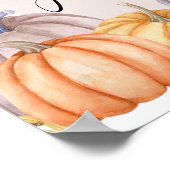 カントリー パンプキン ブラッシュ 秋のカードとギフト ポスター (角)