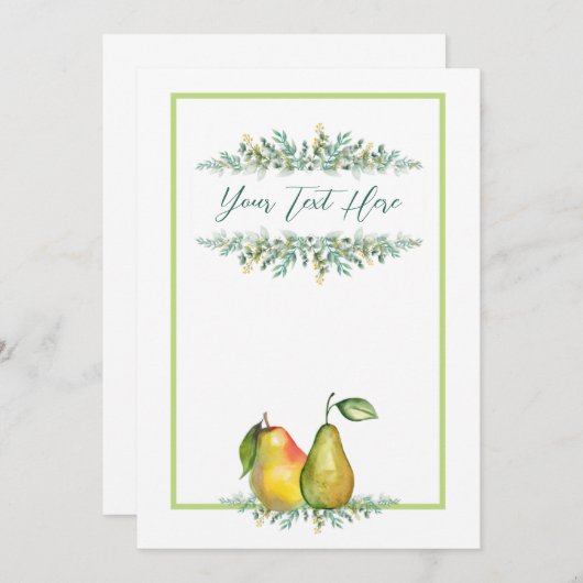 カントリー パール ウェディング 招待状 5x7" (正面/裏面)