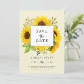 カントリー・ヒマワリ |日付カードを黄色で保存 セーブザデート (スタンド正面)