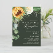 カントリー・ヒマワリ |濃い緑の結婚披露宴 招待状 (スタンド正面)