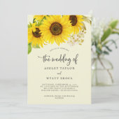 カントリー・ヒマワリ |黄色結婚の 招待状 (スタンド正面)