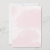 カントリー ピンク グレー 水彩 牡丹 鹿の角 ウェディング 招待状 (裏面)