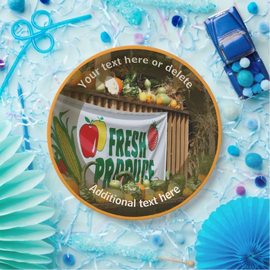 カントリー ファーム スタンド パーソナライズ パーティー ペーパープレート (パーティー)