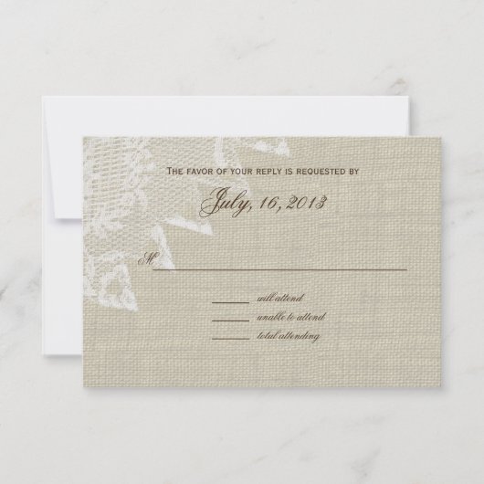 カントリー フェアの返信 出欠カード (正面)