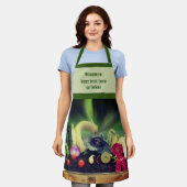 カントリー・フェア賞野菜パーソナライズされた エプロン (着用した状態)
