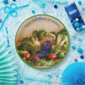 カントリー・フェア野菜アートパーソナライズされたパーティー ペーパープレート (パーティー)