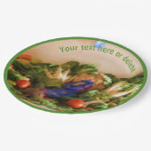 カントリー・フェア野菜アートパーソナライズされたパーティー ペーパープレート (アングル)