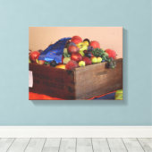 カントリー・フェア・フルーツ第一賞青リボン キャンバスプリント (インサイチュ (ウッドフロア))