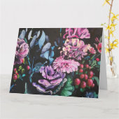 カントリー フラワーの折りたたみ式グリーティング カード (黄色い花)