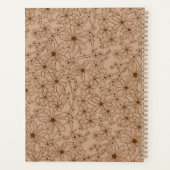 カントリー・フラワーズブラウン赤パーソナライズされた学校 プランナー手帳 (裏面)