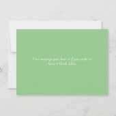 カントリー フラワーリース 緑の感謝カード サンキューカード (裏面)