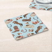 カントリー&フローラスクエア紙コースター スクエアペーパーコースター (アングル)