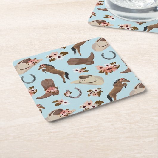 カントリー&フローラスクエア紙コースター スクエアペーパーコースター (アングル)