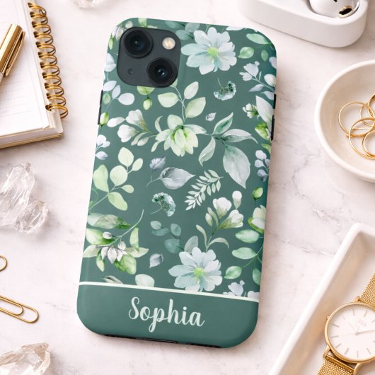 カントリー フローラル セージグリーン シグネチャー Case-Mate iPhoneケース