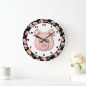 カントリー・ブタの壁時計 ラージ壁時計 (ホーム)