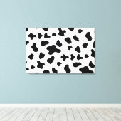カントリー・ブラック・アンド・ホワイト・カウズ キャンバスプリント (インサイチュ (ウッドフロア))