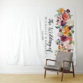 カントリー ブルーム | ウェディング バックドロップ - フォトブース タペストリー (インサイチュ(横))