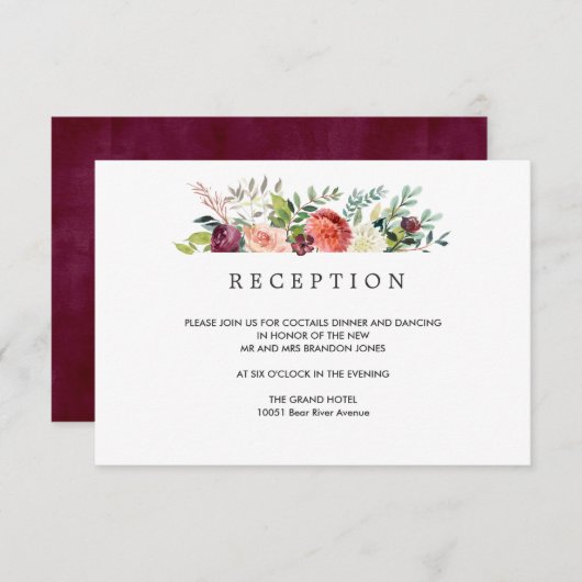 カントリー ブルーム オータム ウェディング レセプション エンクロージャー (正面/裏面)