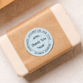 カントリー・ブルー手作りありがとう ラウンドシール