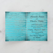 カントリー ブルー ウェディング 招待状 (内部)