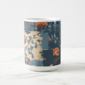 カントリー ブルー ラスト 田舎家風 コーヒーマグカップ (中央)