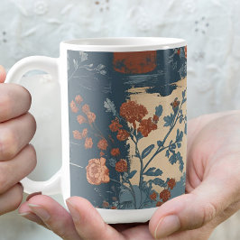カントリー ブルー ラスト 田舎家風 コーヒーマグカップ