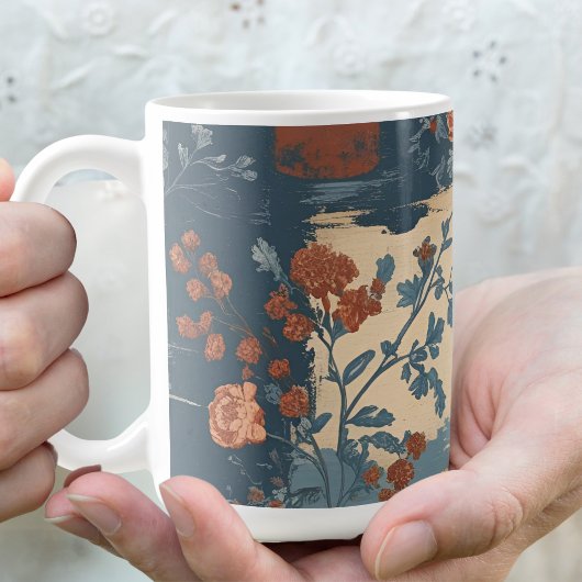 カントリー ブルー ラスト 田舎家風 コーヒーマグカップ