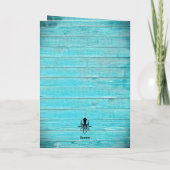 カントリー ブルー 結婚式招待状 案内状 (裏面)