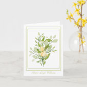 カントリー・ブーケ　パーソナライズ　折りたたみグリーティングカード カード (黄色い花)