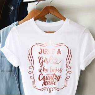 カントリー・ミュージックが大好きな女の子 Tシャツ
