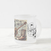 カントリー・ミュージックで育つ フロストグラスマグカップ (正面右)