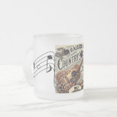 カントリー・ミュージックで育つ フロストグラスマグカップ (正面左)