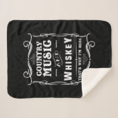 カントリー・ミュージックとウイスキーが私の居場所 シェルパブランケット (正面(横))