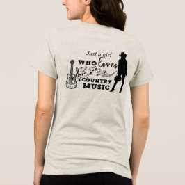 カントリー・ミュージックを愛する少女に過ぎない トライブレンドTシャツ