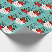 カントリー・ミュージッククール女性のカーボーイでパーソナライズされた育つ ラッピングペーパー (角)