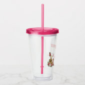 カントリー・ミュージック、アコースティック・ギター、バラ、カウボーイ・ブーツ アクリルタンブラー (右)