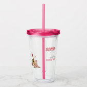 カントリー・ミュージック、アコースティック・ギター、バラ、カウボーイ・ブーツ アクリルタンブラー (正面)